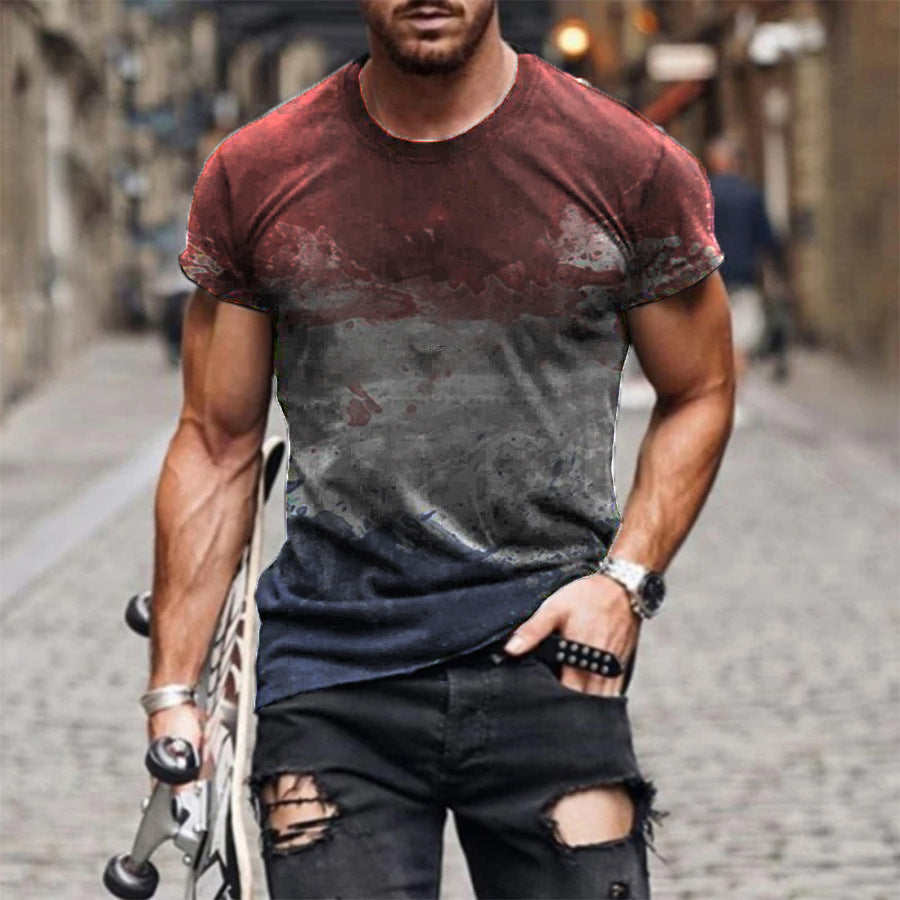 Men's Fashion 3D Printed Short Sleeve T-Shirt