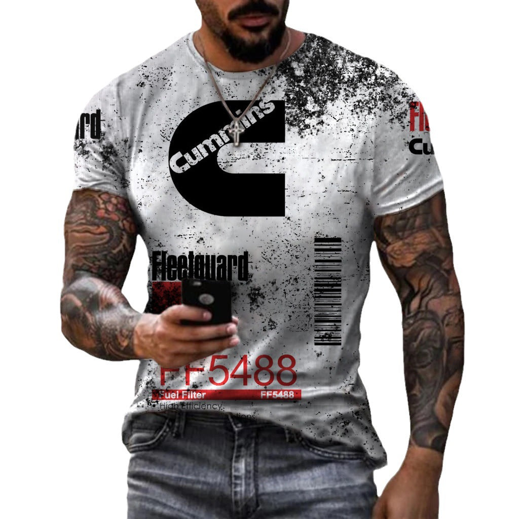 Men's Fashion 3D Printed Short Sleeve T-Shirt