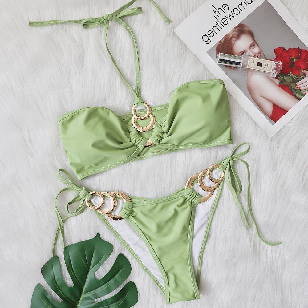2022 New Sexy Bikini with Metal Accessories and Cutouts - A&N Outlet