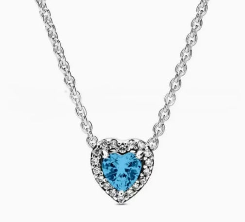 925 Silver Color Diamond Necklace
