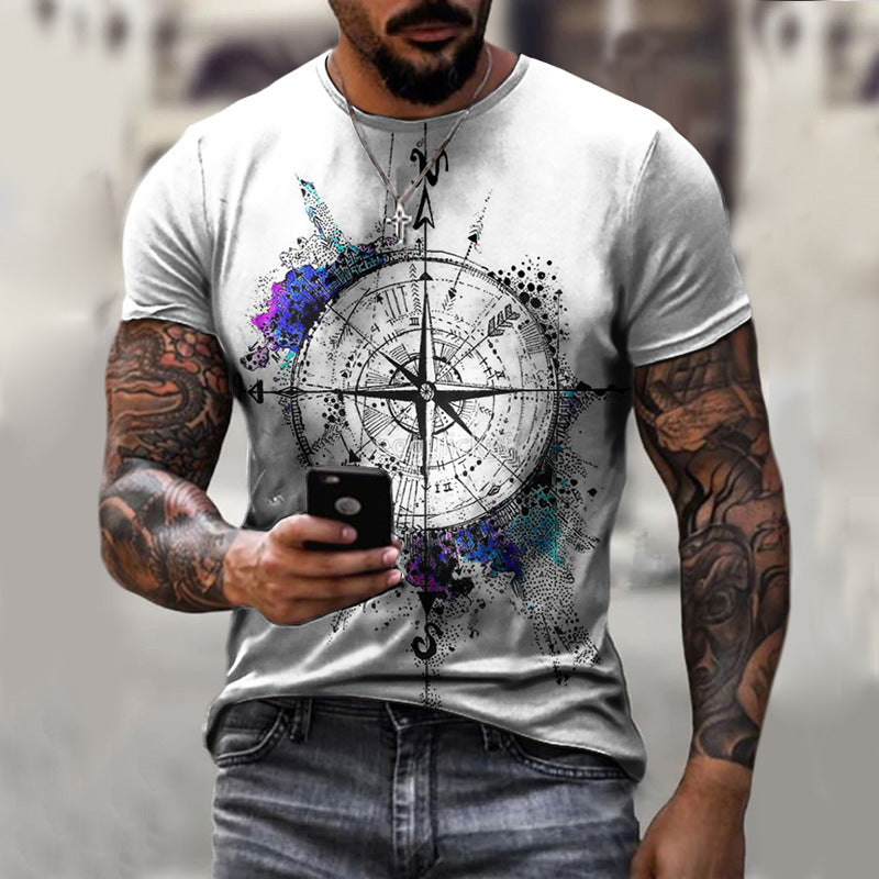 Men's Fashion 3D Printed Short Sleeve T-Shirt