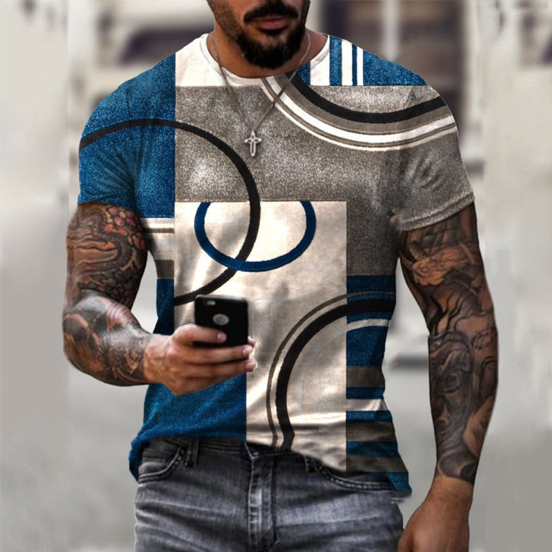 Men's Fashion 3D Printed Short Sleeve T-Shirt