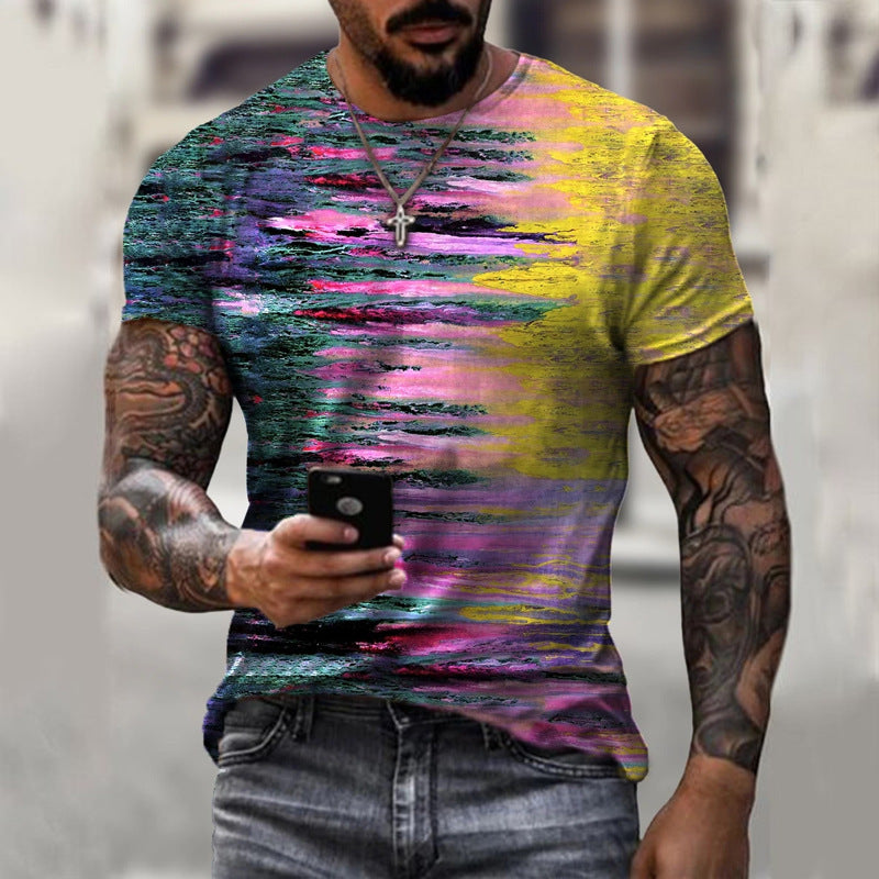 Men's Fashion 3D Printed Short Sleeve T-Shirt