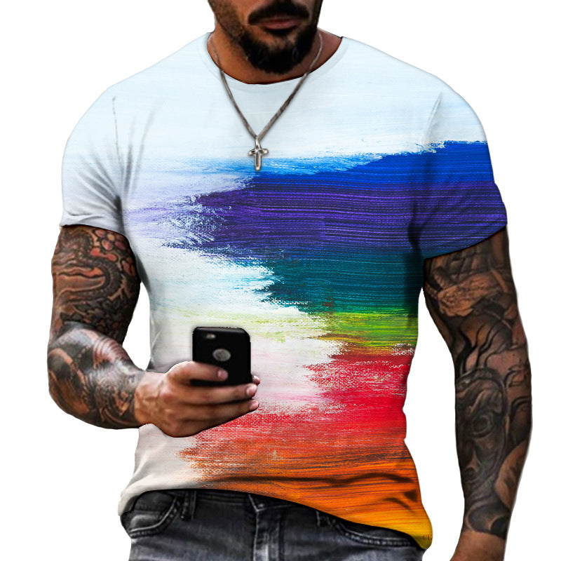 Men's Fashion 3D Printed Short Sleeve T-Shirt