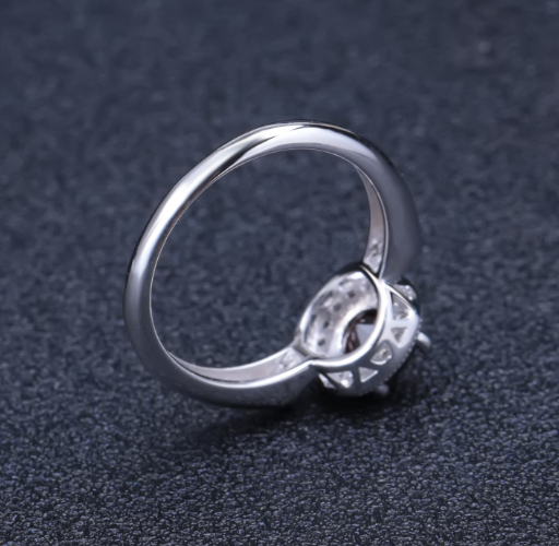925 Silver Pomegranate Inlaid Ring