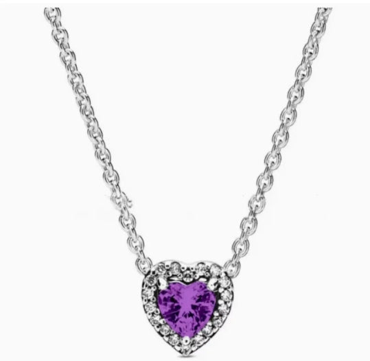925 Silver Color Diamond Necklace