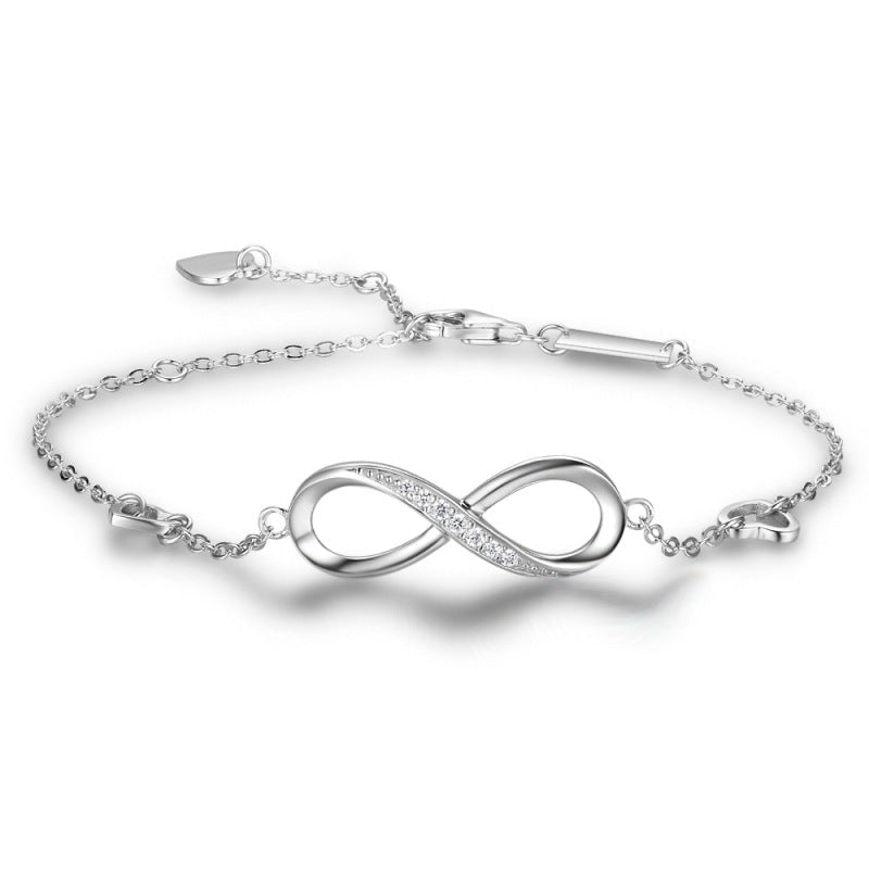925 Sterling Silver Infinity Bracelet - A&N Outlet
