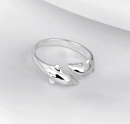 925 Silver Dolphin Ring