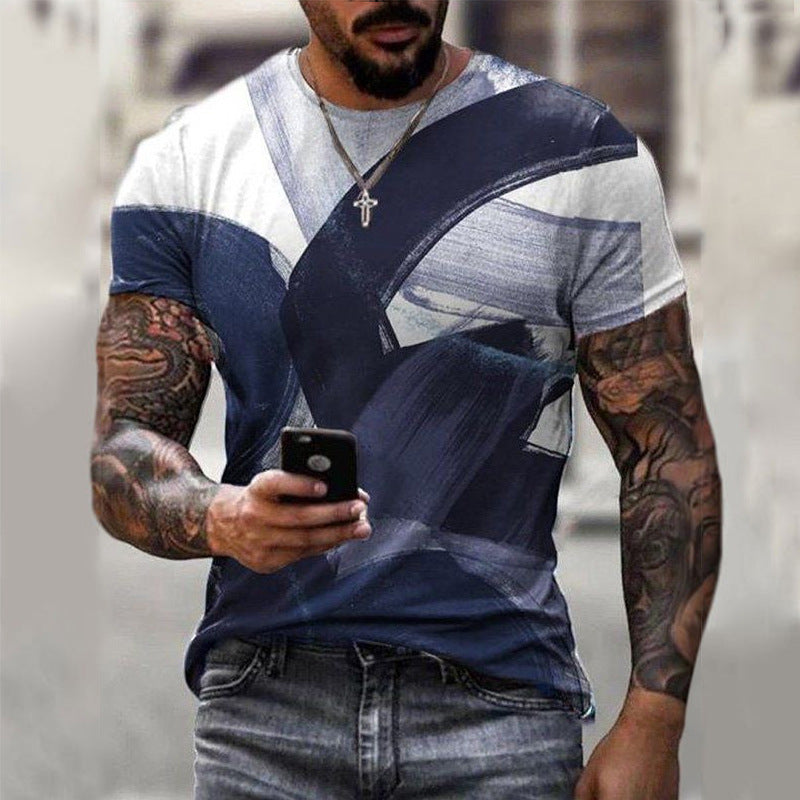 Men's Fashion 3D Printed Short Sleeve T-Shirt
