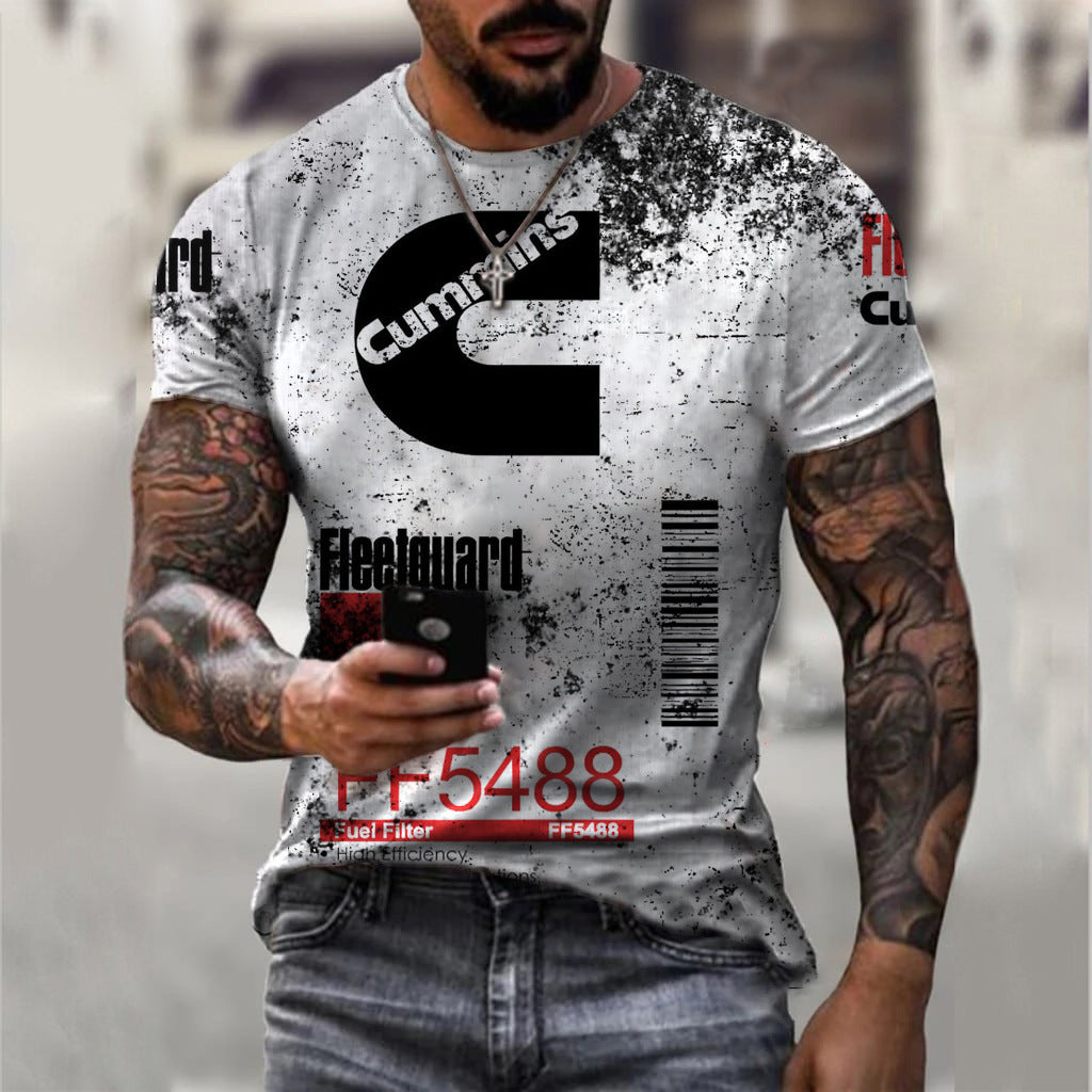 Men's Fashion 3D Printed Short Sleeve T-Shirt