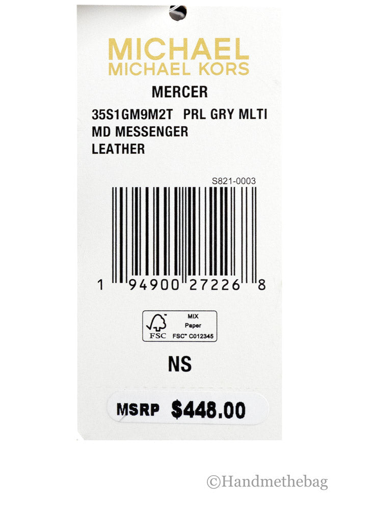 Michael Kors Mercer Leather Messenger Crossbody Bag