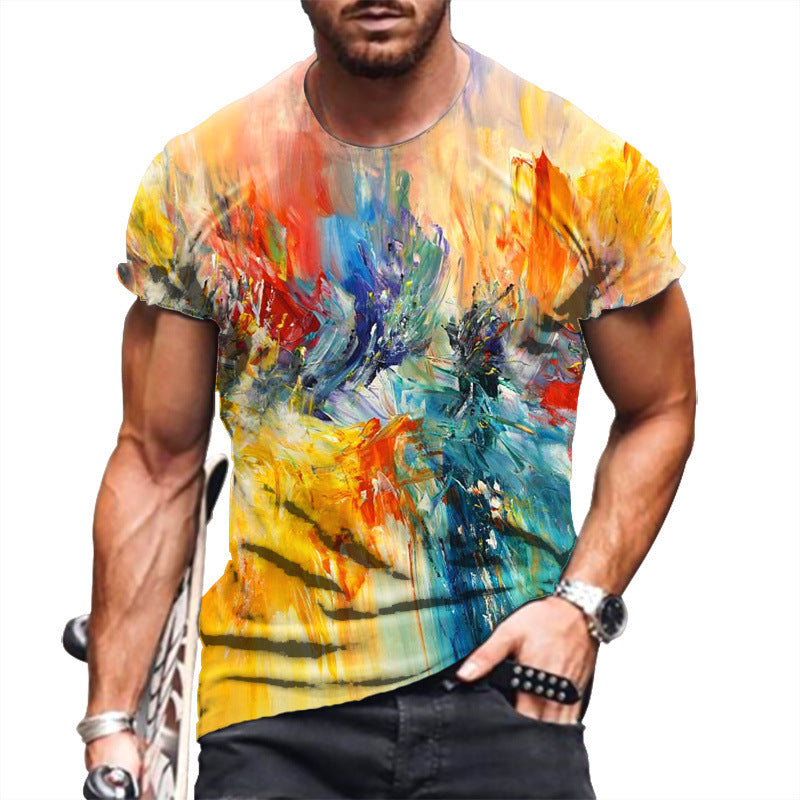 Men's Fashion 3D Printed Short Sleeve T-Shirt