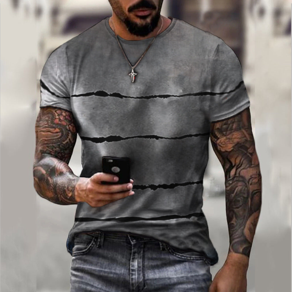 Men's Fashion 3D Printed Short Sleeve T-Shirt