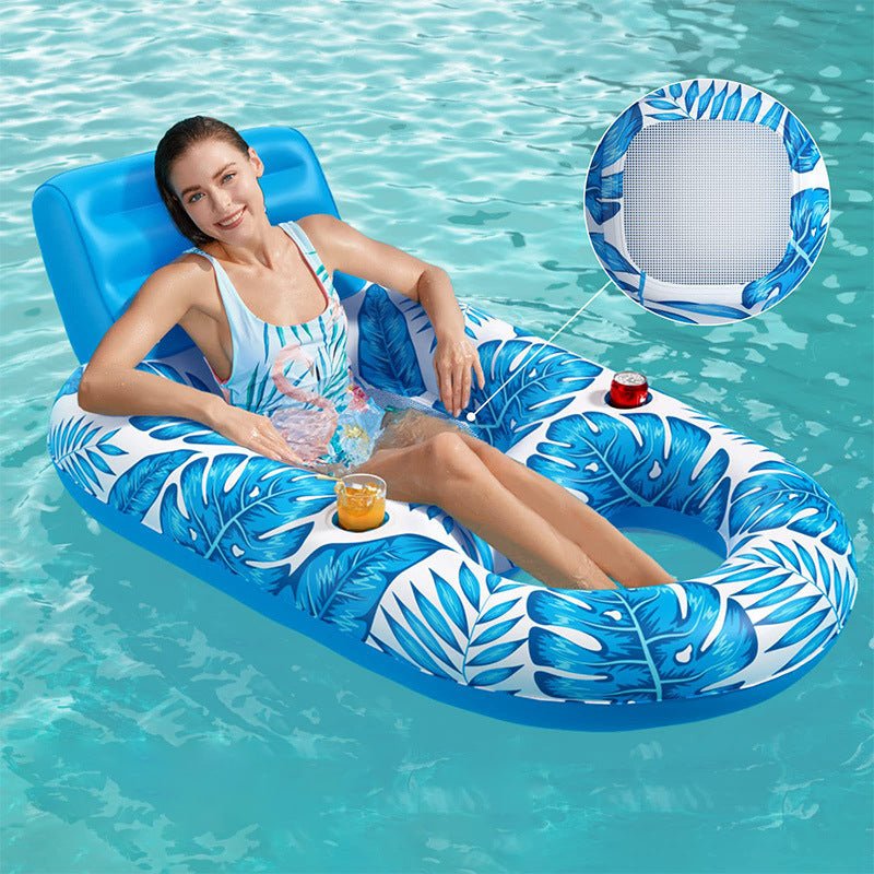 New Inflatable Leaf Lounge Float with Cup Holder - A&N Outlet