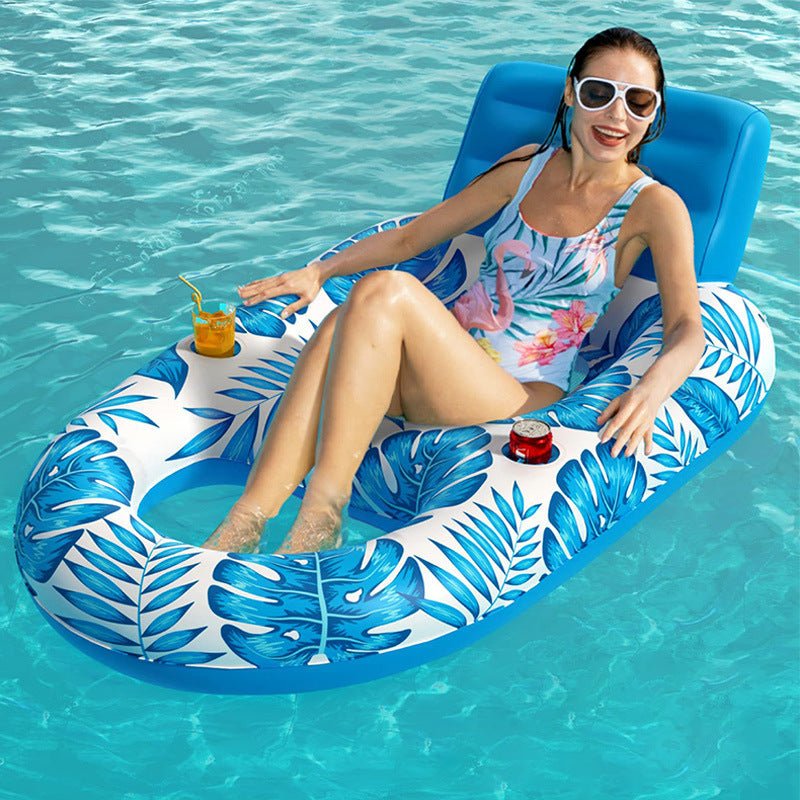 New Inflatable Leaf Lounge Float with Cup Holder - A&N Outlet