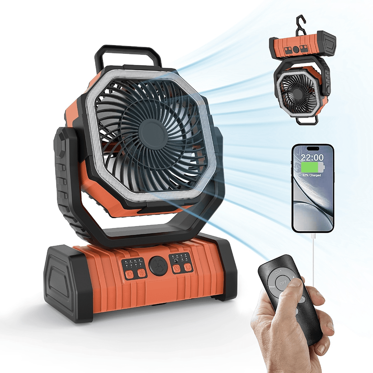 Outdoor Household Power Bank LED Light Camping Fan - A&N Outlet