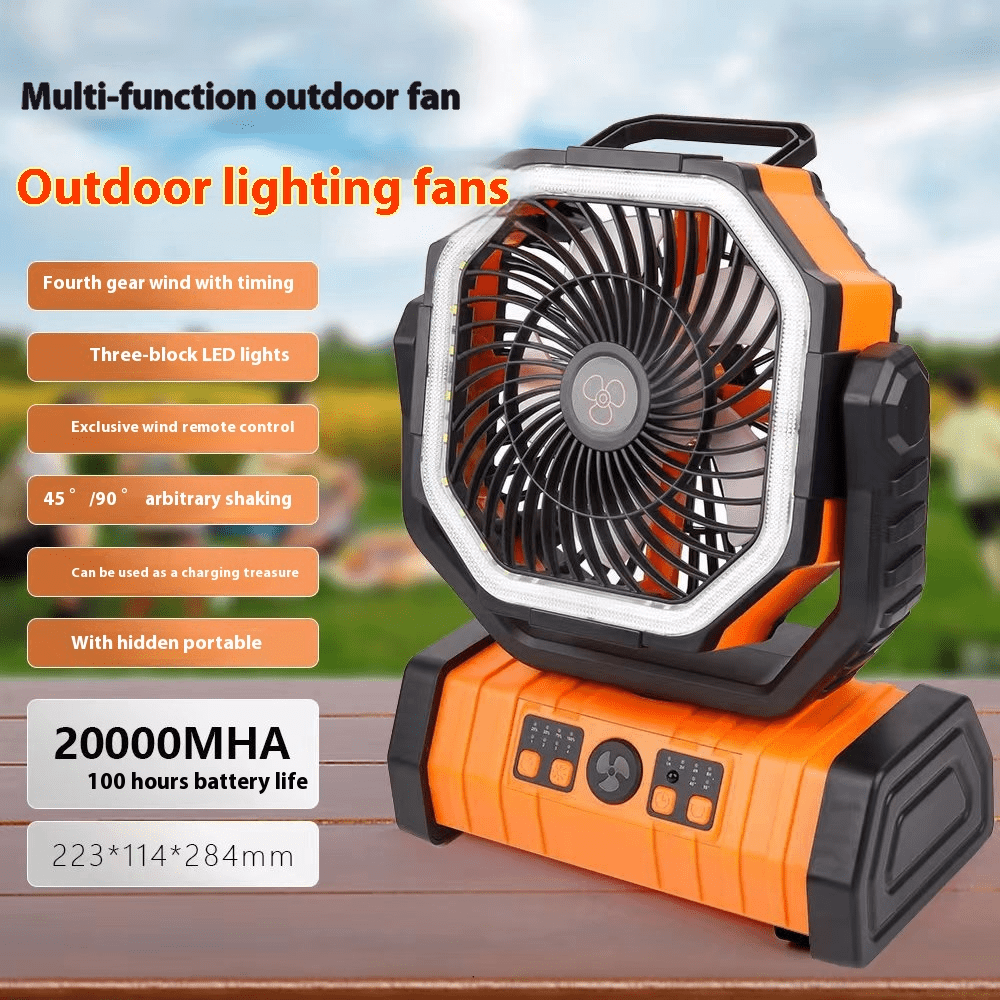 Outdoor Household Power Bank LED Light Camping Fan - A&N Outlet