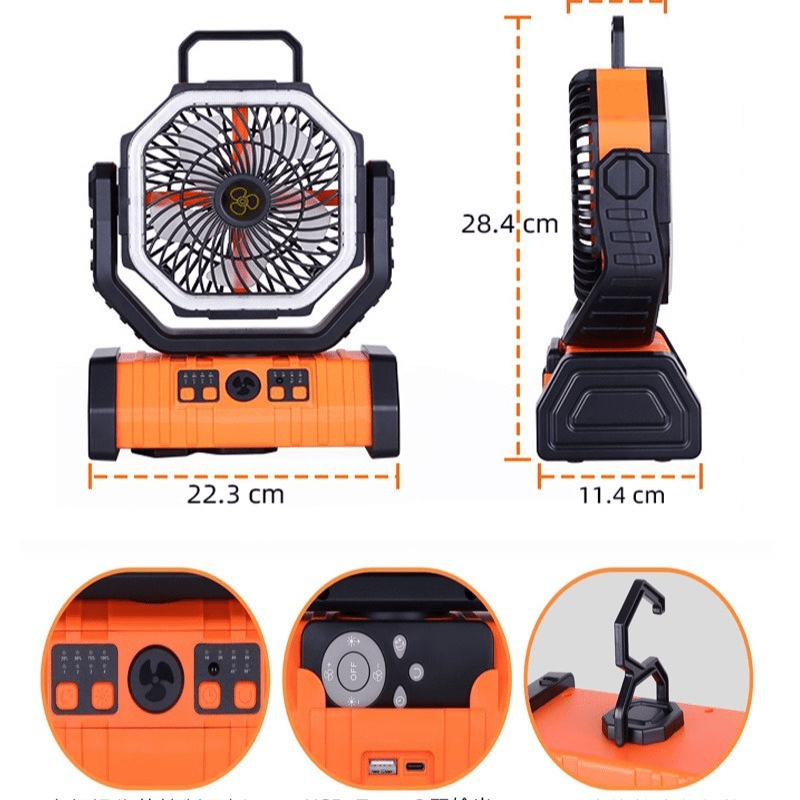 Outdoor Household Power Bank LED Light Camping Fan - A&N Outlet