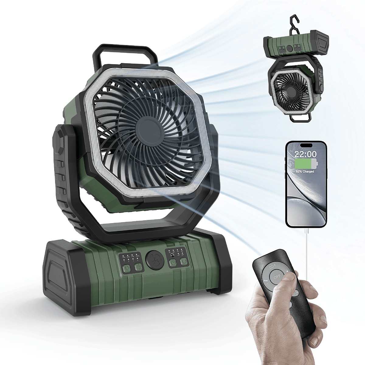 Outdoor Household Power Bank LED Light Camping Fan - A&N Outlet