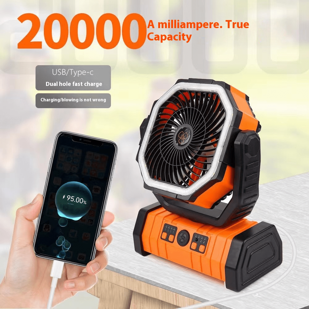 Outdoor Household Power Bank LED Light Camping Fan - A&N Outlet