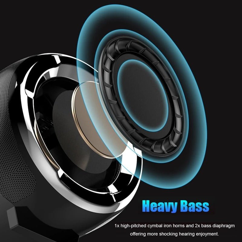Portable Anti-Fall Bluetooth Speaker with Subwoofer - A&N Outlet